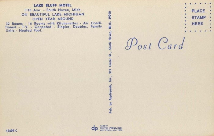 Lake Bluff Inn & Suites (Stieves 4 Season Lake Bluff Motel) - Vintage Post Card (newer photo)